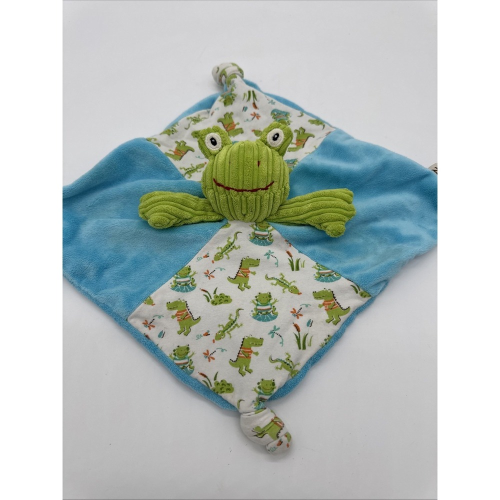 Maison Chic Frog Security Blanket Baby Lovey Purple Patchwork